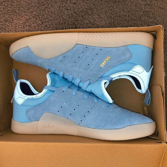 adidas gazelle silver green womens Adidas 3ST.003 'Miles Silvas' Shoes - Clear Blue / Collegiate Navy / W